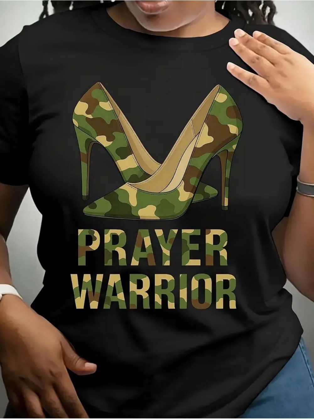 Prayer Warrior Camo Graphic Tee